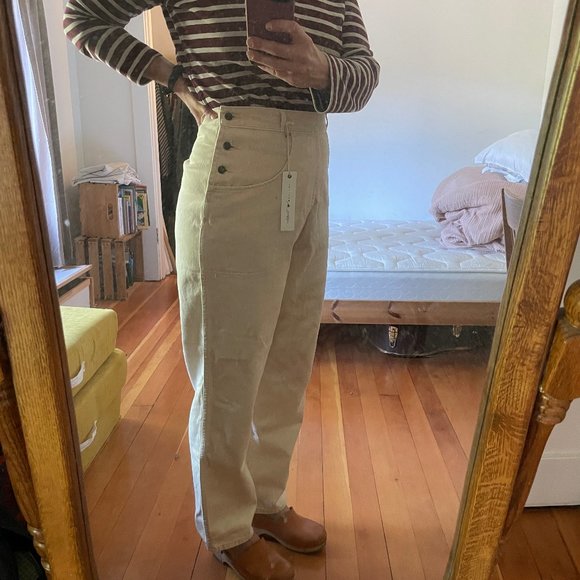 Imogene & Willie Liza work pants in natural - Picture 2 of 8